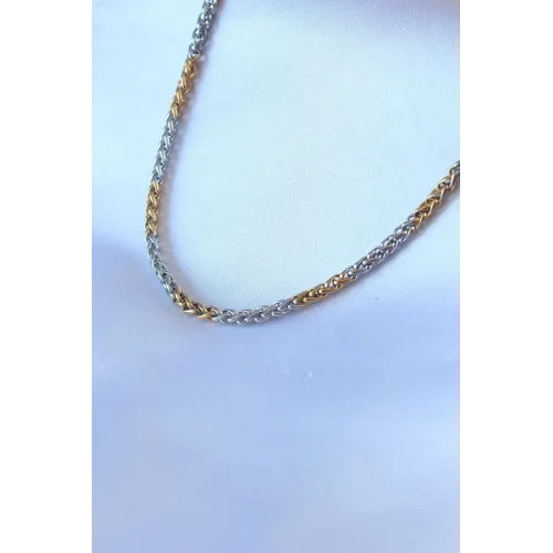 Mey İthalat® 316L Çelik Mix Renk Kalın Zincir Model Erkek Kolye