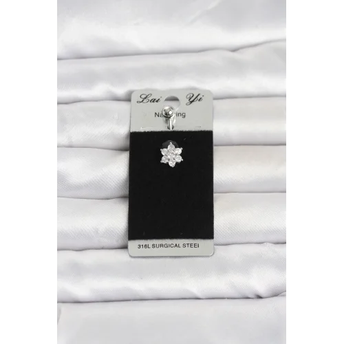 Mey İthalat® 316L Cerrahi Çelik Çiçek Model Göbek Piercing