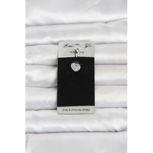 Mey İthalat® 316L Cerrahi Çelik Minimal Kalp Model Göbek Piercing