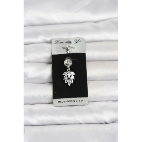 Mey İthalat® 316L Cerrahi Çelik Sallantılı Başak Model Göbek Piercing