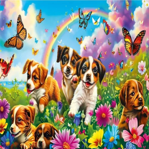 Mey İthalat® 31754 PLAYING PUPPIES 50 PARÇA PUZZLE