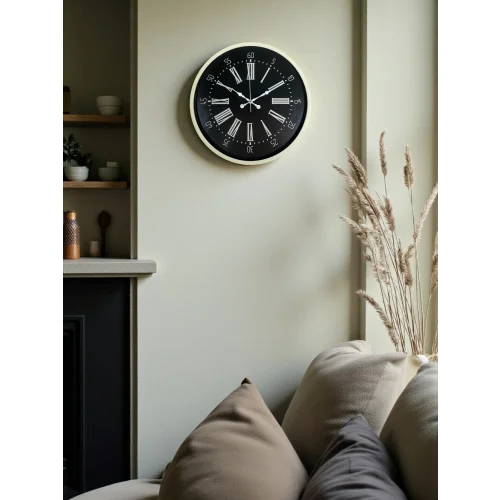 Mey İthalat® 36 Cm Krem Modern Duvar Saati