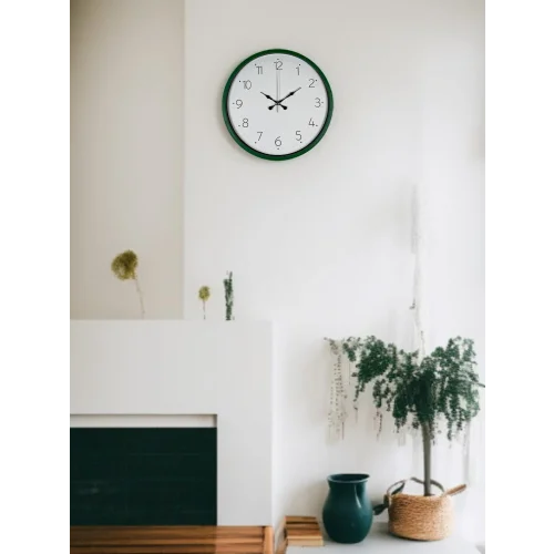 Mey İthalat® 36 Cm Yeşil Dekoratif Duvar Saati