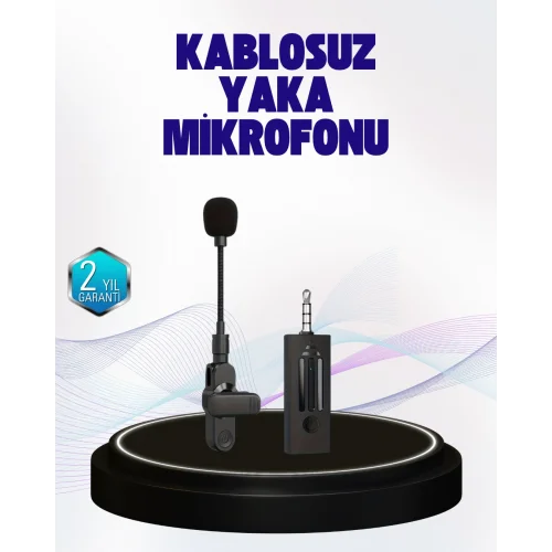 Mey İthalat® 360 Derece Ses Algılamalı Type C Şarjlı Yaka Mikrofonu