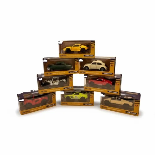 Mey İthalat® 3600A TEKLİ KUTU METAL ÇEKBIRAK ARABALAR 12CM -ZRV