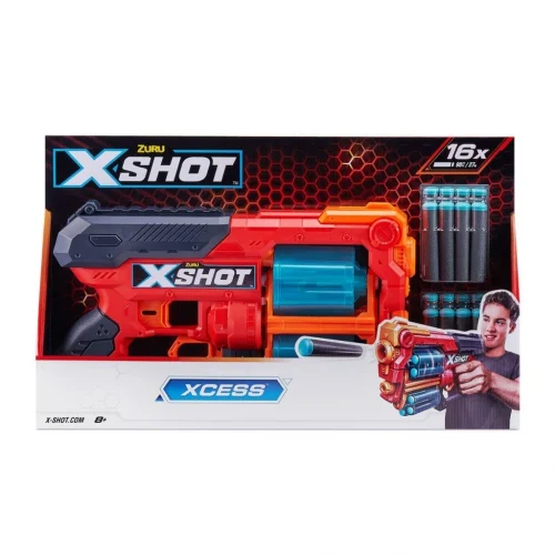 Mey İthalat® 36737 X Shot Sünger Atan Excel-Xcess 16 li Silah