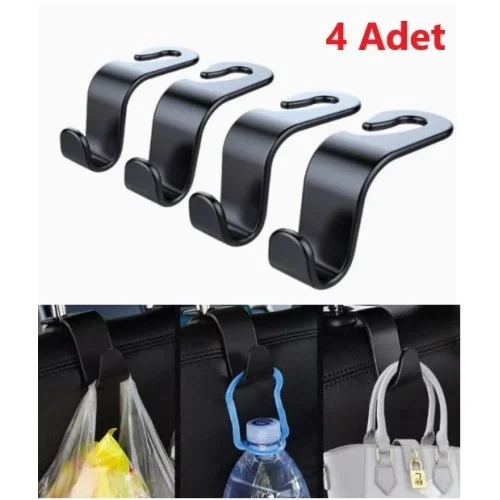 Mey İthalat® 4  Adet Araba Koltuk Arkası Askı