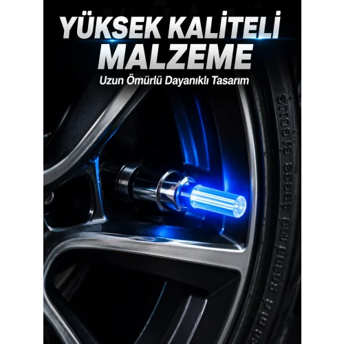 Mey İthalat® 4 Adet LED Lastik Sibop Işığı Otomobil İçin Hareket Sensörlü