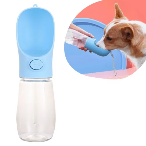 Mey İthalat® 450 ml Taşınabilir Butonlu Evcil Hayvan Suluğu