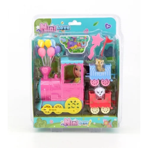 Mey İthalat® 53822 TRENLİ BALONLU MİNİ BEBEK