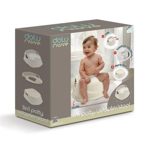 Mey İthalat® 7182 Lazımlık Adaptör Basamak Relax Bej -Dolu Oyuncak