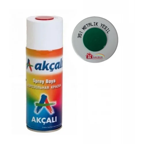 Mey İthalat® Akçalı Sprey Boya 400 ml 351 Metalik Yeşil