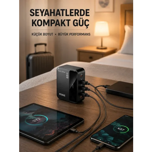 Mey İthalat® Akıllı Güç Dağılımlı 4 Girişli Şarj İstasyonu