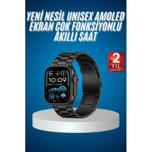 Mey İthalat® Akıllı Saat 3 Kordonlu Waterproof Adımsayar, Titreşim ve GPS Özelliği