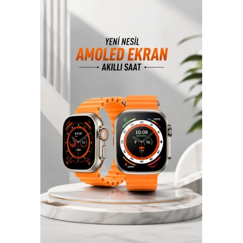 Mey İthalat® Akıllı Saat Android ve İOS Uyumlu 49 MM NFC Özelliği GPS Takibi