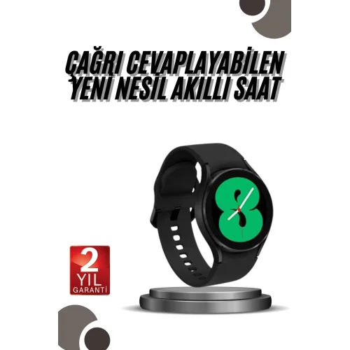 Mey İthalat® Akıllı Saat Bluetooth Bağlantılı Yuvarlak Ekran Plastik Kordonlu