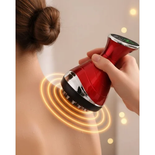 Mey İthalat® Akıllı Vakumlu Masaj Aleti Isı ve Titreşim Destekli Kupa Terapi Cihazı