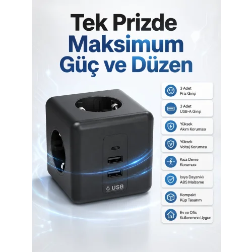 Mey İthalat® AKIM KORUMALI 3440 PRİZ