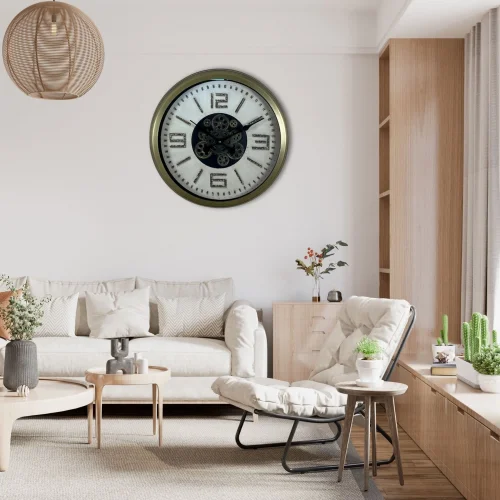 Mey İthalat® Antique Motion 60 Cm Çarklı Duvar Saati