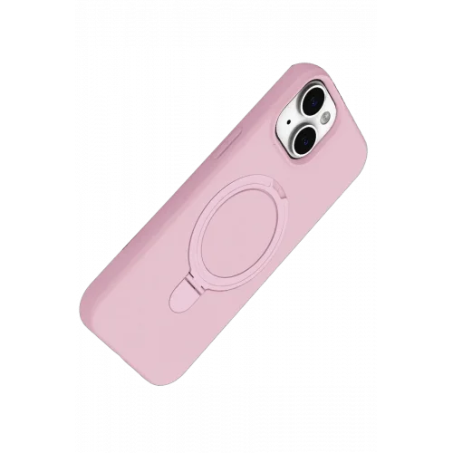 Mey İthalat®   iPhone 15 Plus Regal Magsafe Standlı Kapak - Açık Pembe