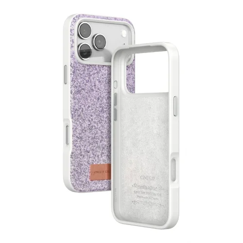 Mey İthalat®  Apple iPhone 17 Pro Bright Simli Kapak - Lila