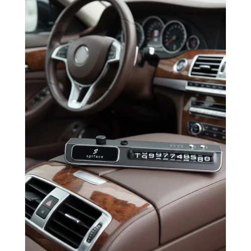 Mey İthalat® Araç İçi LED Park Telefon Numarası Göstergesi Ön Cam Uyumlu 2 Koku Hediyeli