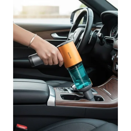 Mey İthalat® Araç İçi Mini El Süpürgesi Şarjlı Güçlü Vakum