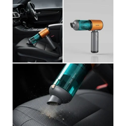 Mey İthalat® Araç İçin El Tipi Süpürge Güçlü Motor ve Uzun Pil Ömrü