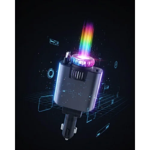 Mey İthalat® Araç Şarj Aleti Yıldız Tavan Işıklı Hava Nemlendirici Aroma Aparatı