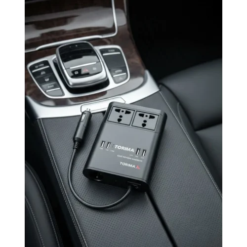 Mey İthalat® Araçta 220V Kullanım Sağlayan USB Destekli Güç İnvertörü