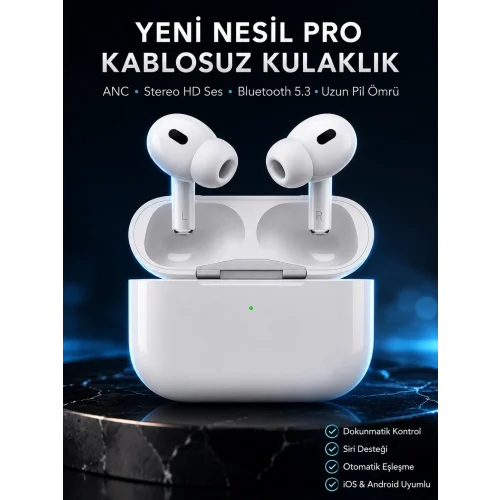 Mey İthalat® Beyaz Android ve İOS Uyumlu Yüksek Performanslı Uzun Pil Ömrü