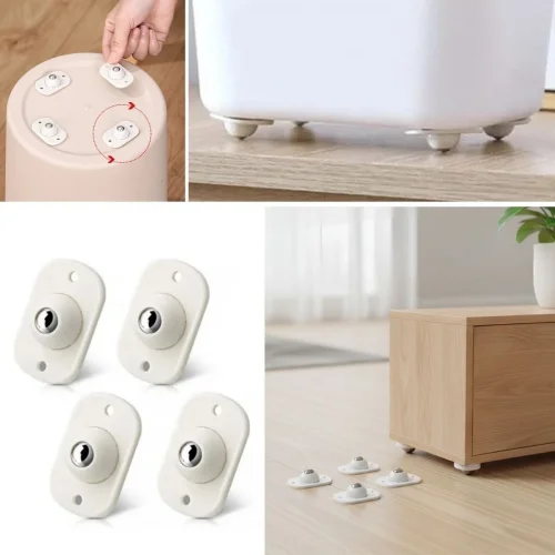 Mey İthalat® Beyaz Eşya ve Mobilya İçin 4’lü Tekerlekli Kaydırma Aparatı – Hafif ve Orta Ağırlıktaki Ürünler İçin Pratik Kaydırıcı Set