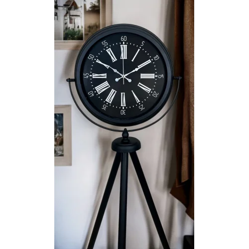Mey İthalat® Black Aura Tripod Ayaklı Saat