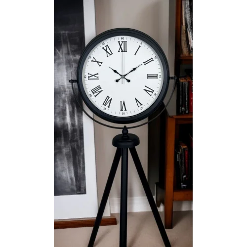 Mey İthalat® Black Elegance Tripod Ayaklı Saat