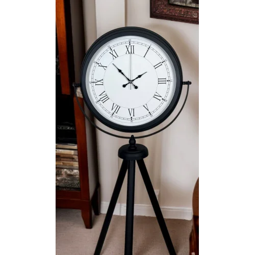 Mey İthalat® Black Elite Tripod Ayaklı Saat