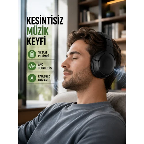 Mey İthalat® Bluetooth 5.0 Kablosuz Kulaklık-Geniş Alan Kullanım