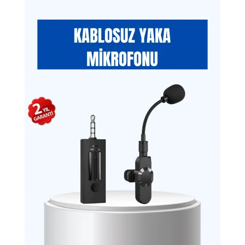 Mey İthalat® Bluetooth 5.2 Destekli Gürültü Önleyici Kablosuz Mikrofon