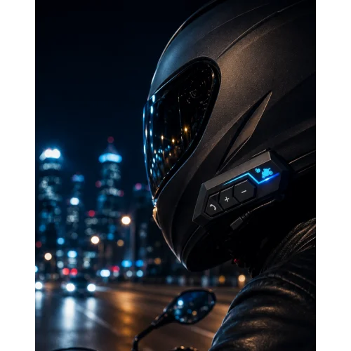 Mey İthalat® Bluetooth Motosiklet Kask Kulaklığı Mikrofonlu Kablosuz Sürüş Intercomu