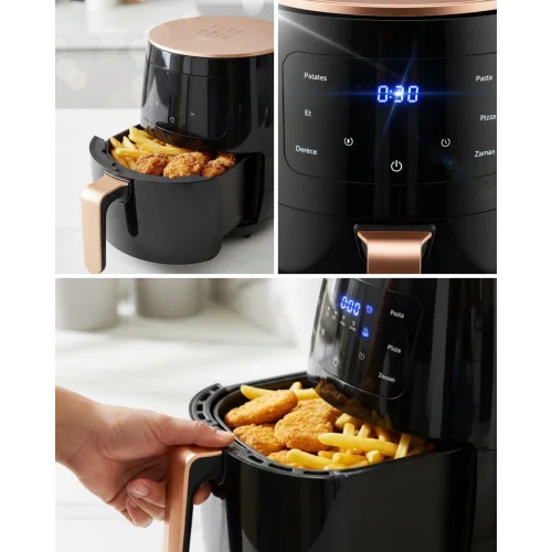 Mey İthalat® Büyük Kapasiteli Air Fryer Aile Boyu Pişirme ve Kolay Temizlik