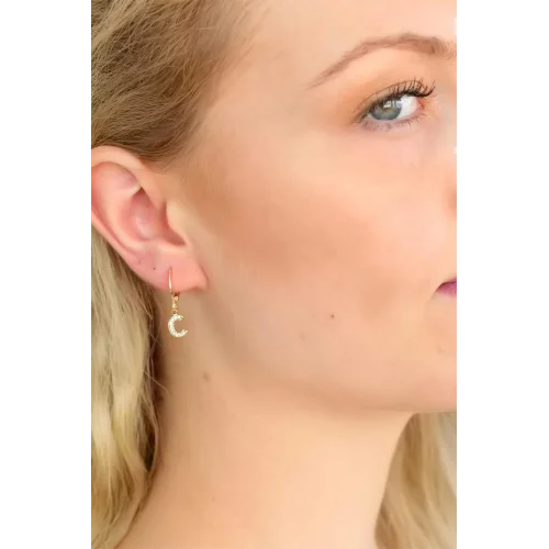 Mey İthalat® C Harf Bayan Küpe