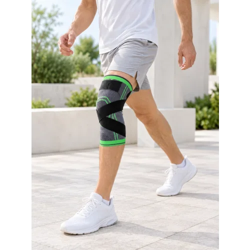 Mey İthalat® ÇAPRAZ BANDAJLI ÖRME DİZLİK