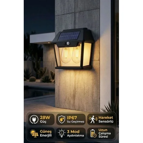 Mey İthalat® Çitftli Solar Led Aydınlatma Lambası