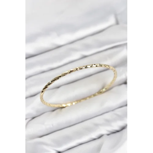 Mey İthalat® CM Gold Renk Lazer Kesim 65 mm Bilezik