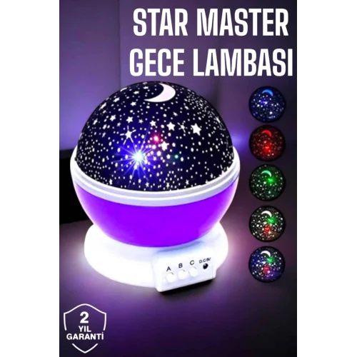 Mey İthalat® Çocuklara Özel Yıldızlı Gece Lambası