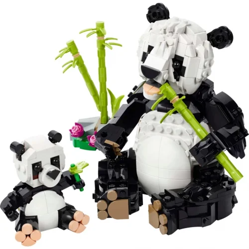 Mey İthalat®   Creator 3ü 1 Arada Vahşi Hayvanlar: Panda Ailesi Oyun Seti 31165