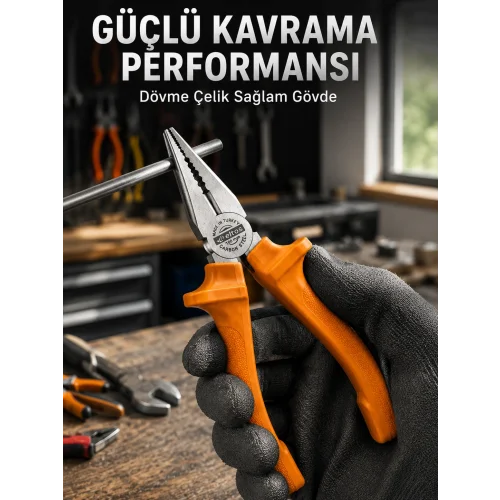 Mey İthalat® Profesyonel Dövme Çelik Pense Güçlü Kavrama El Takımı