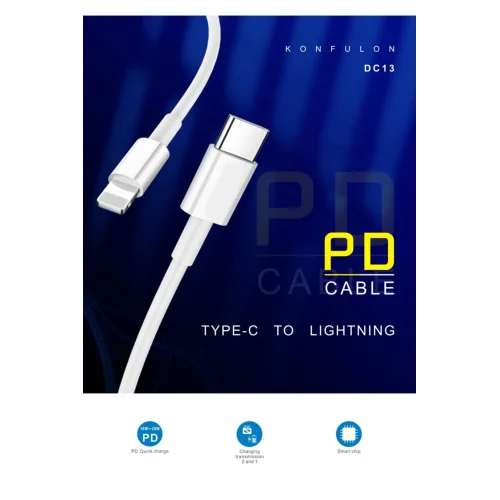 Mey İthalat®  DC13 1M 20W Type-C to Lightning Kablo iphone Uyumlu