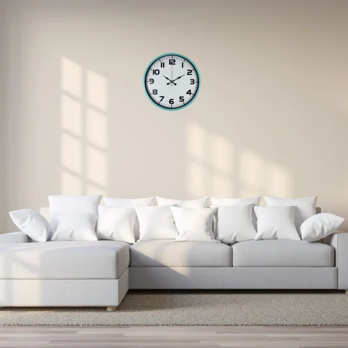 Mey İthalat® Elegance Turkuaz 36 Cm Duvar Saati