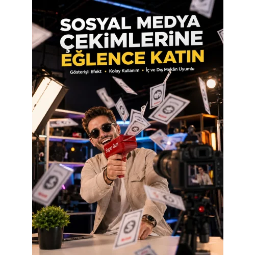 Mey İthalat® Elektrikli Parti Oyuncağı – Para Atan Tabanca Yeni Nesil