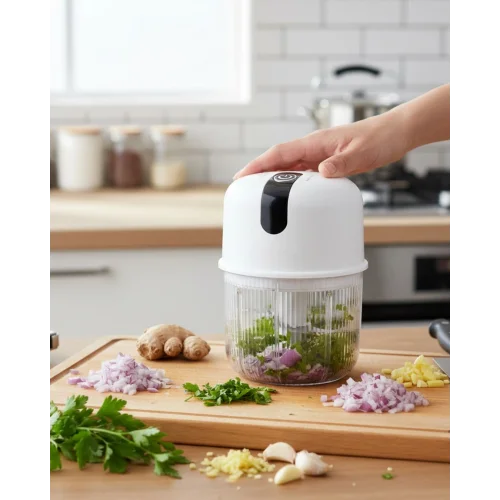 Mey İthalat® Elektrikli Sarımsak Doğrayıcı Hafif ve Taşınabilir